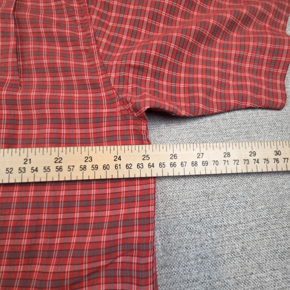 The North Face Red Plaid‎ Short Sleeve Shirt Men's XL Button Up Active Outdoors